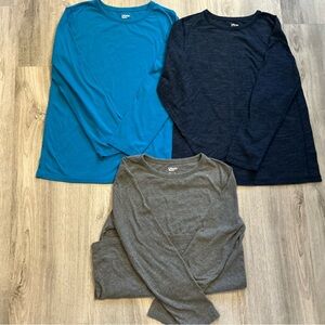 Urban Pipeline Trio of Long Sleeve Tees - Teal, Navy, Charcoal